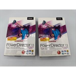 Cyberlink Power Director 13 Ultimate Video Editing Software Lot Of 2 NEW Sealed